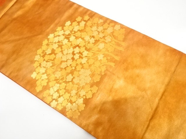 JAPANESE KIMONO / NAGOYA OBI / SILK / WOVEN UME